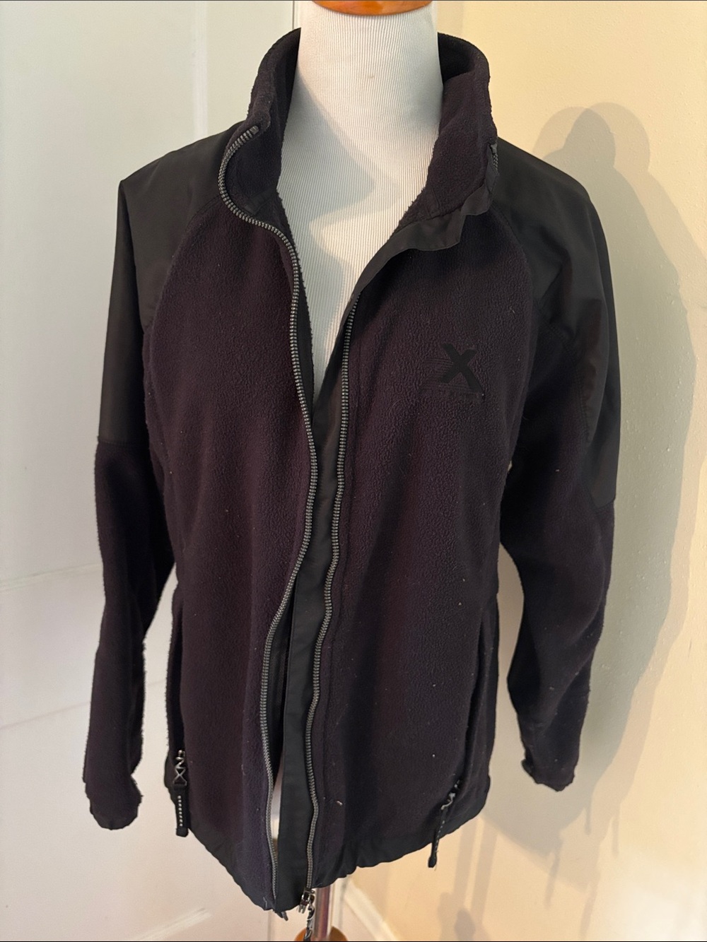 Men's Black Fleece Zip Jacket